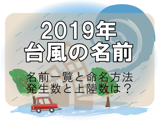 19年台風の名前一覧と命名方法 発生数と上陸数は ナチュラルな365日